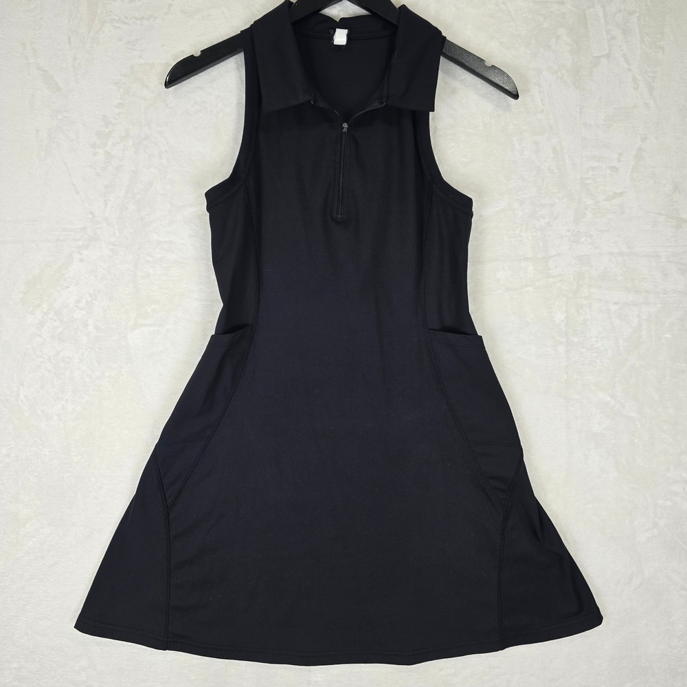 Zella Womens Black Sleeveless Quarter Zip Active Tennis Golf Dress XS